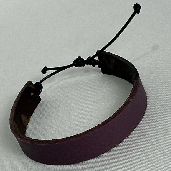 Louis Vuitton Monogram Canvas Slide Bracelet dark purple leather - Picture 5 of 12